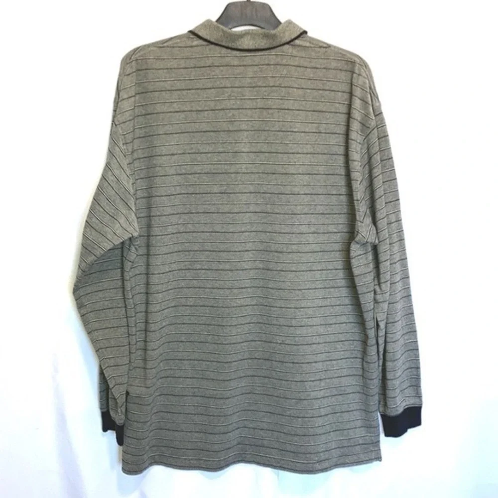 Roundtree & Yorke‎ Long Sleeved Striped Polo Men's Size XL